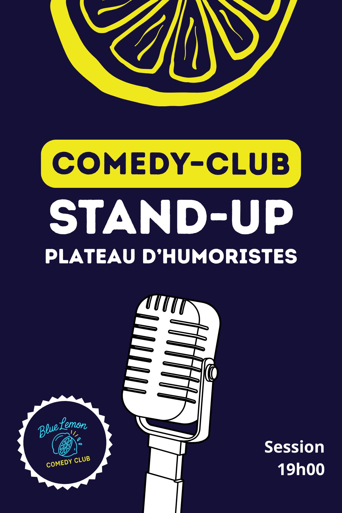 COMEDY CLUB – PLATEAU D'HUMORISTES🎤19H
